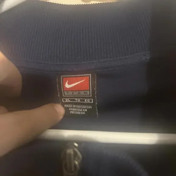 Nike Jacket Mens XL Blue Orange Syracuse Warm Up Side Zip Basketball On Court - Picture 2 of 10